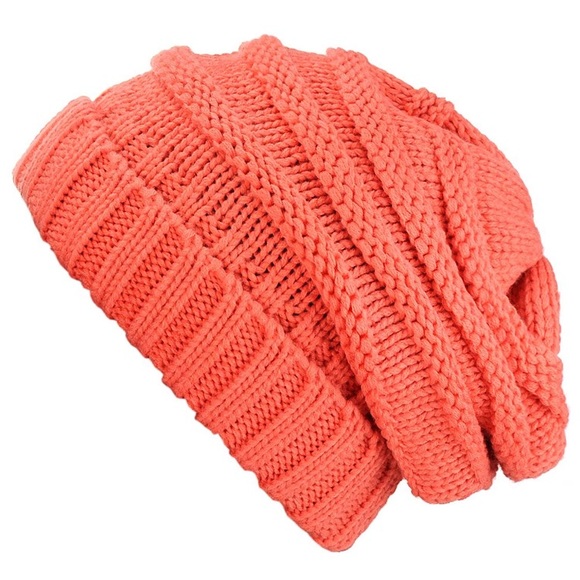 Coral Woman’s Slouch Beenie hat *NWT* main image 3
